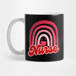 Nurse Valentine Rainbow Cute Valentines Day Mug